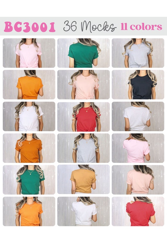 Bella Canvas 3001 Mockup Bundle, Tshirt Mockup Tshirt Mock Up Bundle, Bella 3001 Mockup Fall Mockup  Mockup Orange Mockup Halloween