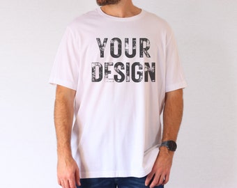 White Bella Canvas 3001 Mockup, Male Mockup White, Men Mockups, BC 3001 Mock Up, Mens White Tshirt Mockup, Real Male Model Mock Up