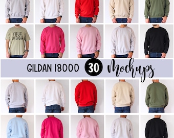 Male Sweatshirt Mockup Bundle, Gildan 18000 Mockup Bundle, Men Mockups, Crewneck Mockup Bundle, Mens Sweatshirt Mockup, Male Model Mock Up