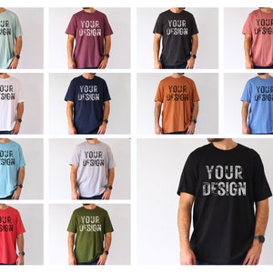 Male Mockup Bundle, Men Mockups, Bella Canvas 3001 Bundle, BC 3001 Mockup Bundle, Mens Tshirt Mockup, Athletic Heather, Male Model Mock Up