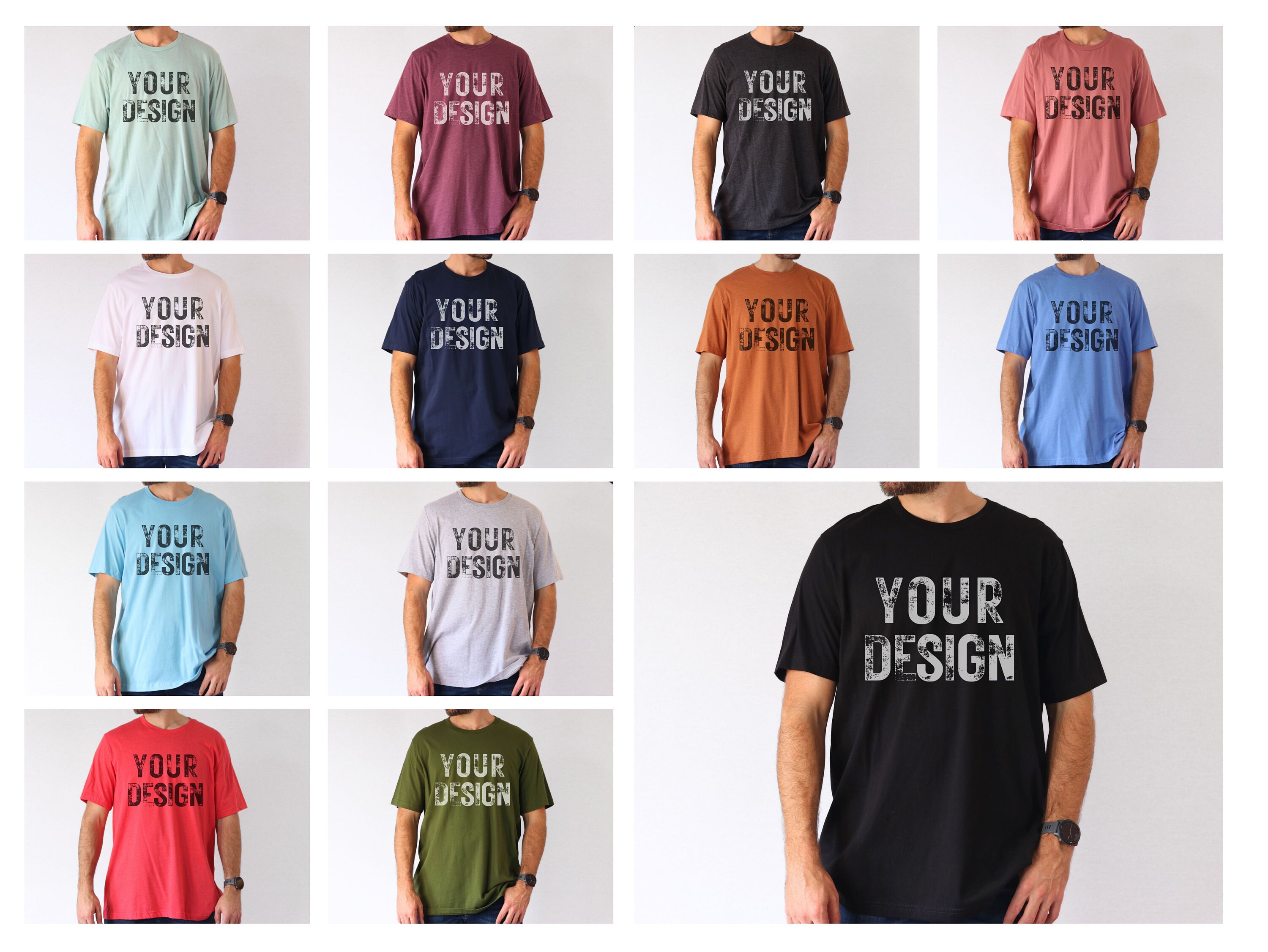 Male Mockup Bundle, Men Mockups, Bella Canvas 3001 Bundle, BC 3001 Mockup Bundle, Mens Tshirt Mockup, Athletic Heather, Male Model Mock Up