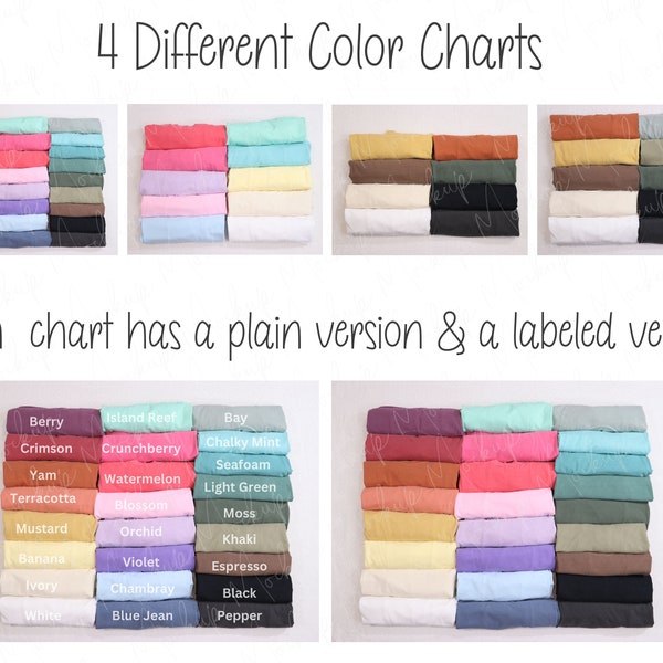 Color Chart - Etsy