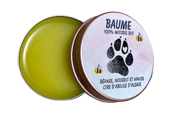 Baume à la cire d’abeille d’Alsace pour coussinets et museau chiens et chats