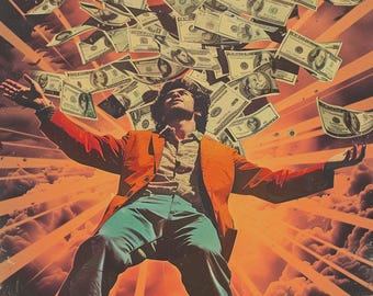 Abundance Pop Art Print – Modern Money Illustration (Digital Download)