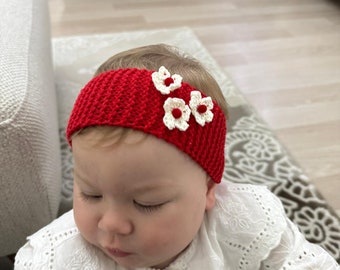 Bandeau fleur bébé, bandeau bébé au crochet, accessoire cheveux bébé fille, bandeau nouveau-né, bandeau fleurs pour bébé, cadeau bébé