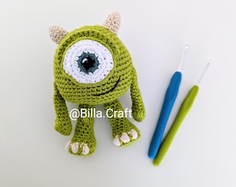 Tiny Wazouski Häkelpuppe Amigurumi Pattern , PDF Pattern, English Us/Uk/Pt