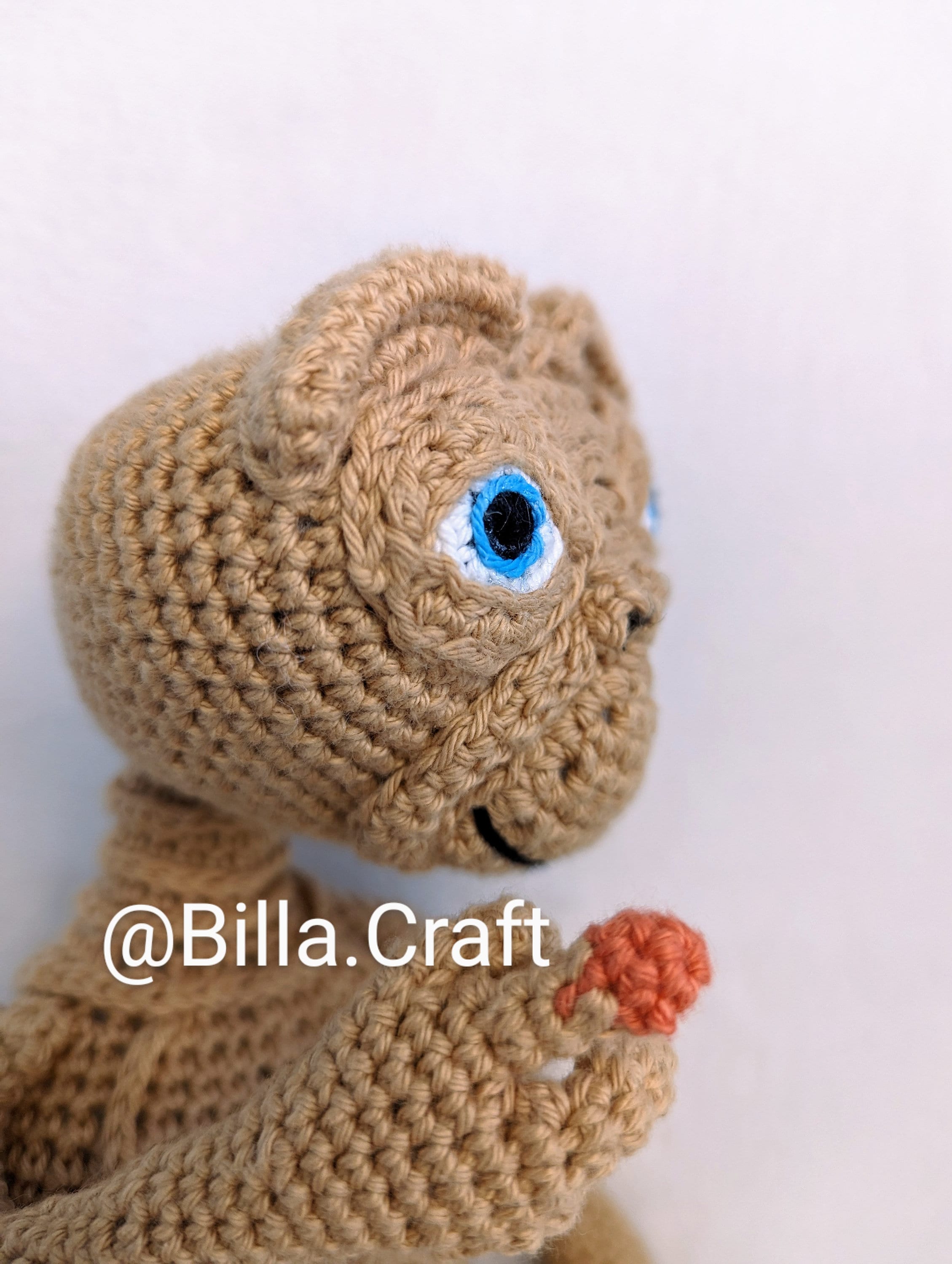 E.T. かぎ針編み人形あみぐるみパターン、PDFパターン、英語