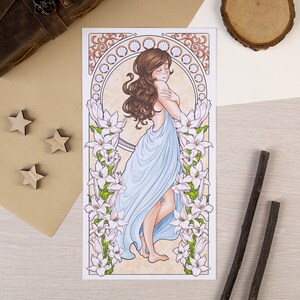 Digital Art Print | Art Noveau – World (positive form) | Original characters