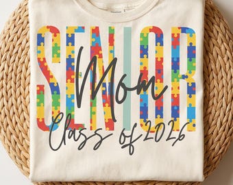 Comfort Colors 自閉症啓発ママ向け 2026年卒業生Tシャツ | 2026年卒業