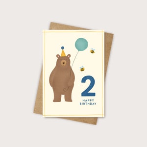 2nd Birthday Milestone Card | Illustrated