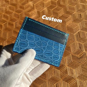 Cartera de cuero hecha a mano personalizada / Cartera de cuero Buttero / Artículos de cuero de lujo