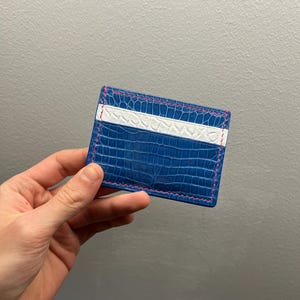 Tarjetero de cuero hecho a mano / Tarjetero Buttero / Tarjetero minimalista