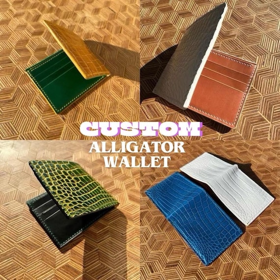 Custom Alligator Leather Bifold Wallet | Handmade Buttero Leather