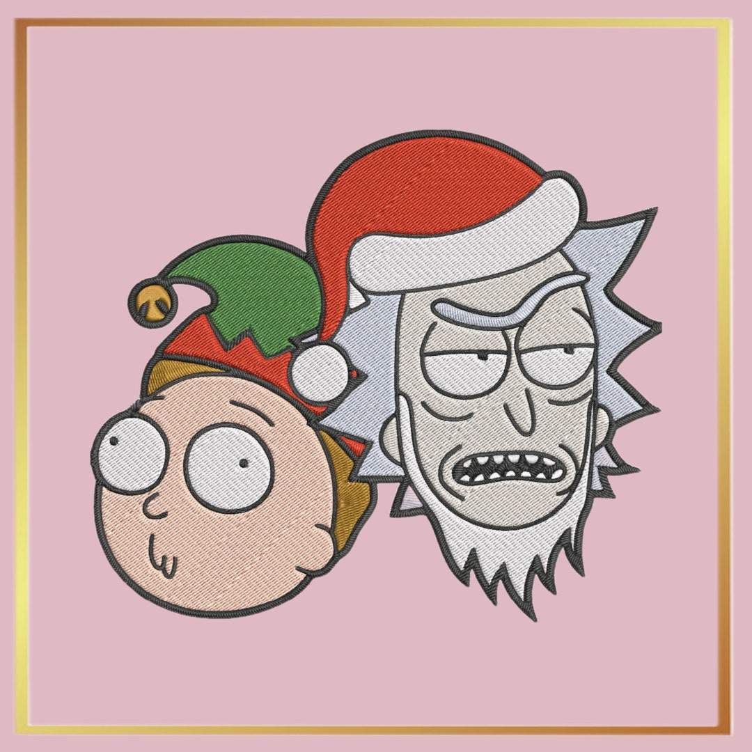 Rick Morty Christmas Embroidery Design File / Digital Download - Etsy