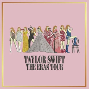 Taylor Eras Tour Embroidery Design File / Music Embroidery Pattern / Digital Download