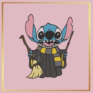 Stitch Wizard Harry Hogwarts Embroidery Design File / Digital Download