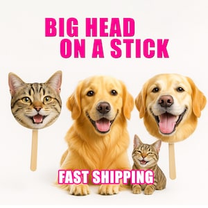 Face On A Stick Big Head Cutouts Fat Head Face sign Bachelorette Bachelor Bridal Groom Photo Party Prop Wedding Graduation Sporting Event image 3
