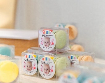 20 Korean 1st Birthday Party Favor Stickers