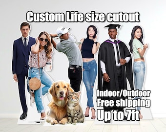 Life size cutout Fullbody cutout standup cutout photo cutout cardboard cutout celebrity Birthday wedding sport pet yardsign