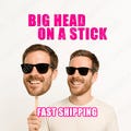 Custom Face On A Stick Big Head Cutouts Fat Head Face sign Bachelorette Bridal Groom Photo Party Prop Wedding Graduation Sporting Event