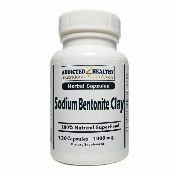 120 Sodium Bentonite Clay Capsules 1000mg - Detox, Cleanse + more