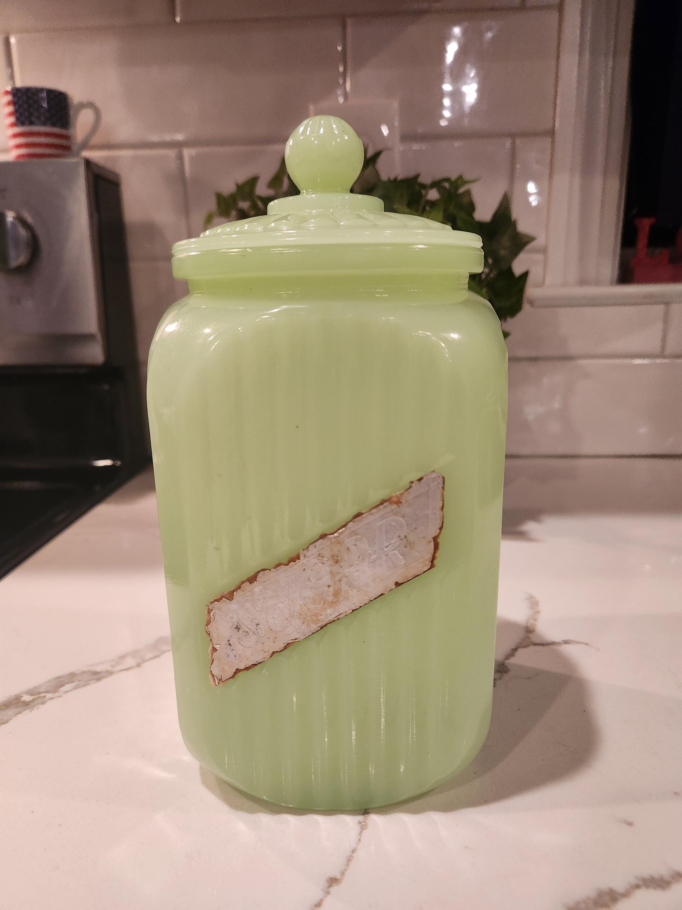 Antique Green Canister - Etsy