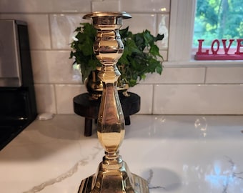 Vintage Victorian Brass Candlestick Holder
