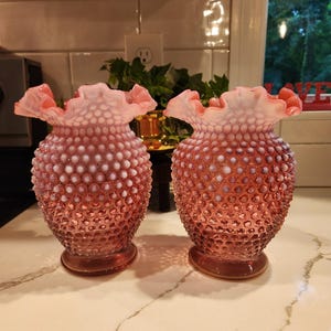 Fenton Cranberry Vase - Etsy