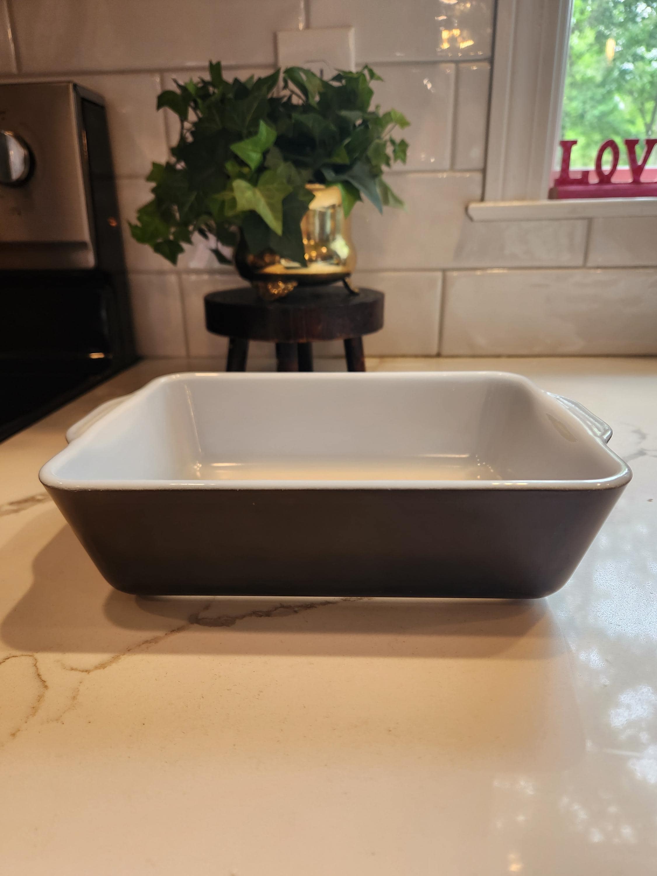 Vintage Pyrex 503 Black Refrigerator Dish Rodney Kent Starline