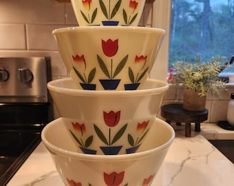 Vintage Fire King Tulip Bowl