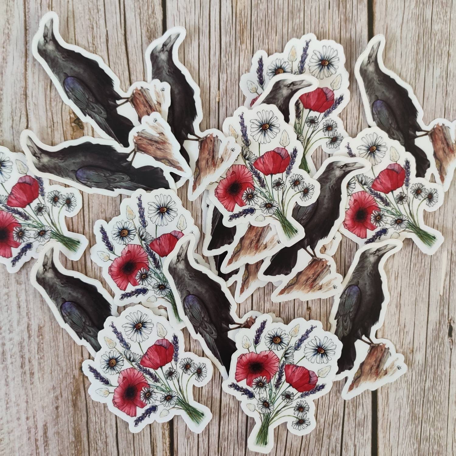 Sticker fleur coquelicot 