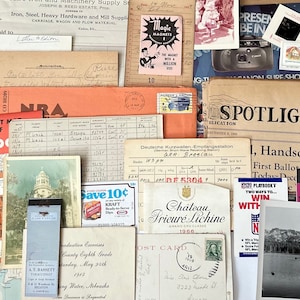 25+ Piece Authentic Vintage Ephemera - No Book Pages