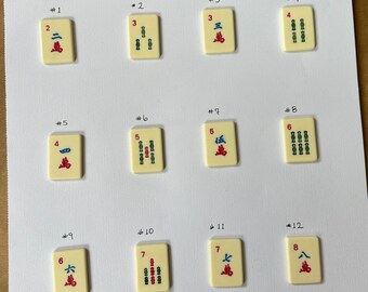 Small Thin Mah Jong Game Pieces