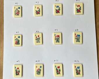 Small Thin Mah Jong Game Pieces