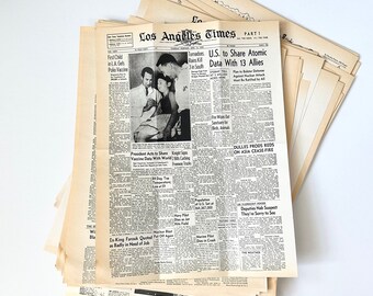 Vintage Newspaper Front Page Reproduction | Smaller Than Vintage Newspaper Front Page Reproduction | Smaller Than