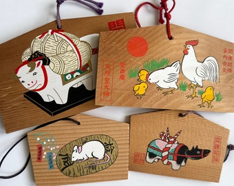 Wooden Wishing Plaque | Japanese Ema | Good Luck Prayer Board