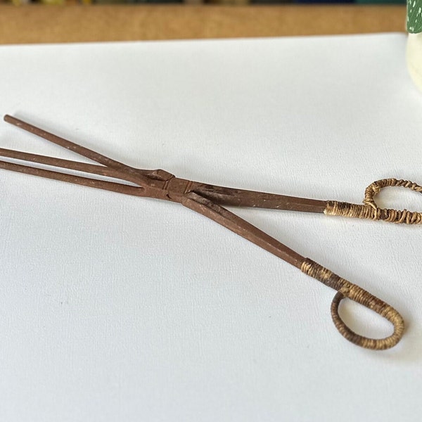 Antique Crimping Curling Iron Tongs