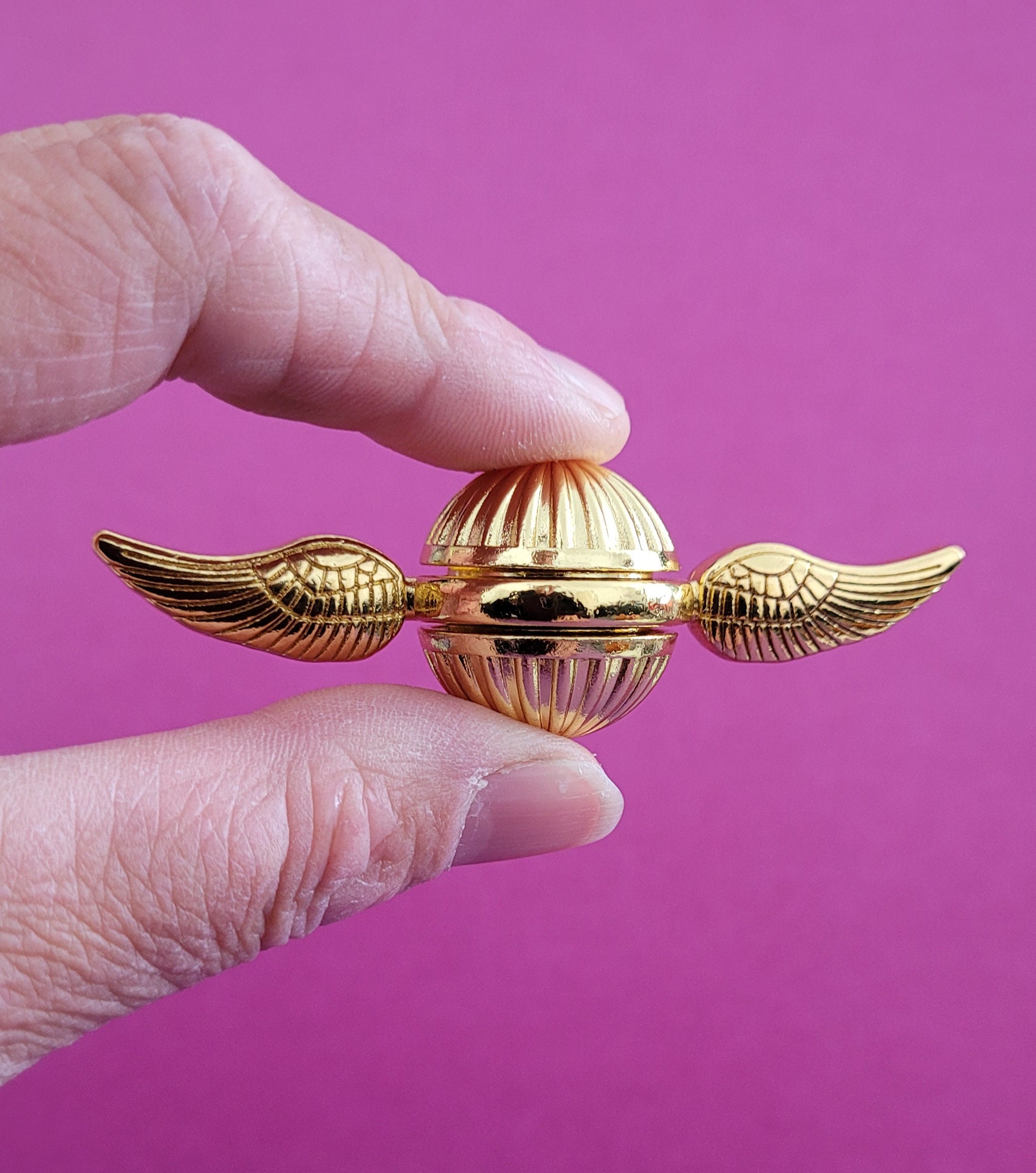 Harry Potter Golden Snitch Fidget Spinner Metal Quidditch Ball Smooth Spin!