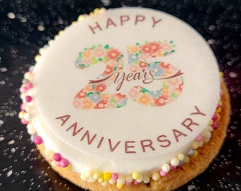 25th Wedding Anniversary box of Cookies ideal gift 50th wedding vegan gluten free options