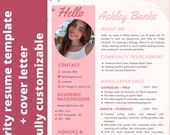 Pink Resume -- Sorority Recruitment Template Creative Resume Template Canva Resume Instant Download - Preppy- Sorority Rush Template