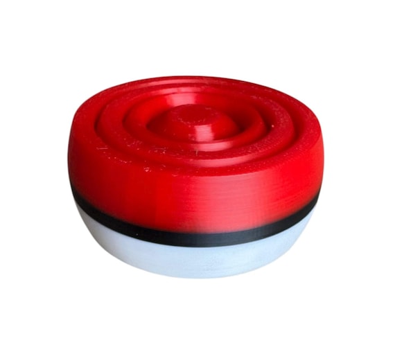 Pokémon Pokeball fidget spinner tactile textured 3D printed puzzle distraction tool