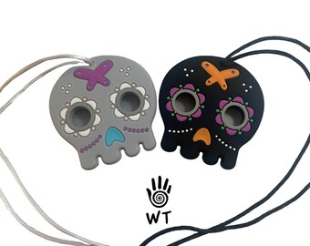 Day of the Dead Skull Chew Necklace