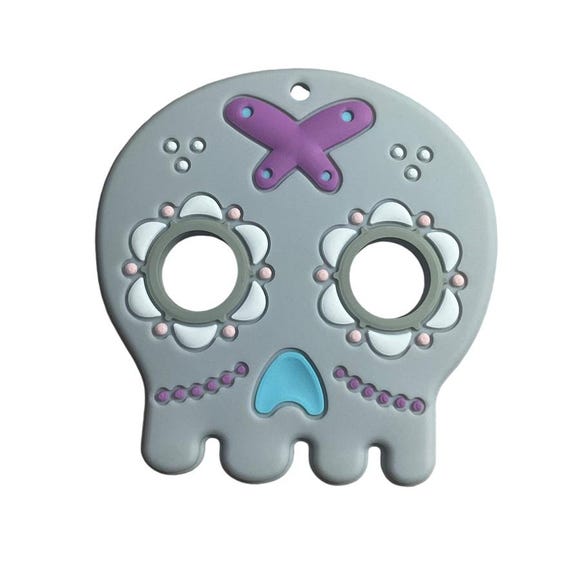 Skull Halloween Chew Necklace, Sensory Stimming Black Bat, Black Cat,