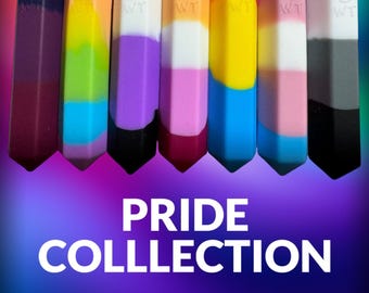 LGBTQ+ Pride Gemstone Chew Necklace: Silicone Sensory Chewable
