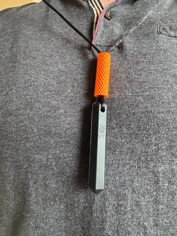 Gemstone Chew Necklace: Silicone Sensory Spikey Pain Stims Fidget Jewelry Textured