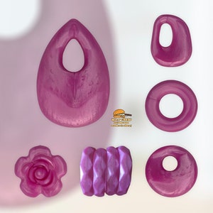 Pearlescent Pink Chewelry Pendant Modern Lightweight Chewable Silicone Necklace Holiday Autism ASD ADHD Fiddle Fidget Pendant Anxiety Relief