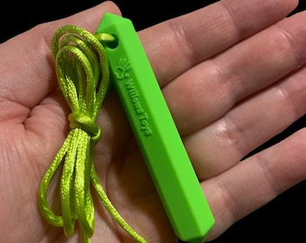 Light Green Gemstone Chew Necklace: Silicone Sensory Fidget Jewelry