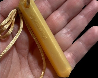 Gold Gemstone Chew Necklace: Sensory Aid for Autism, ADHD, Anxiety