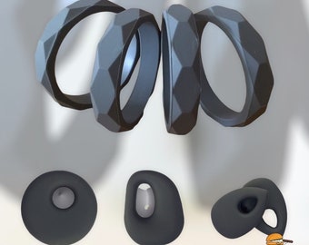 Dark Grey Silicone Chewelry Pendant: Fiddle Fidget Necklace