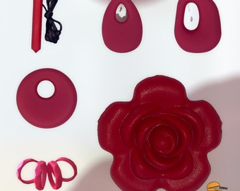 Red Silicone Chewelry Pendant: Fidget Necklace Sensory Support Tools